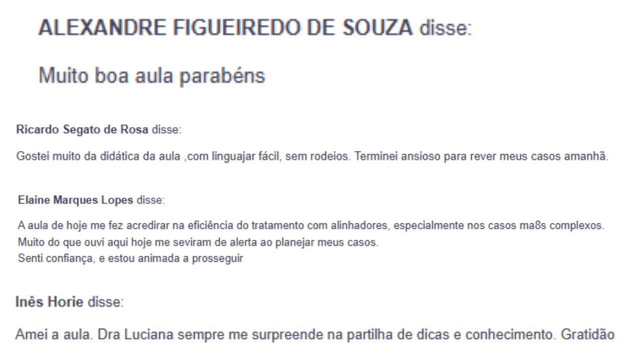 Depoimento de aluna 3